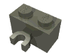 Набор LEGO Brick Special 1 x 2 with Vertical Clip [Thick U Clip], Темно-серый