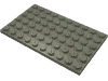 Набор LEGO Plate 6 x 10, Темно-серый