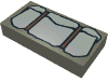 Набор LEGO Tile  1 x  2 with Light Gray Bedroll Print, Темно-серый