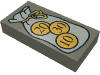 Tile  1 x  2 with Bag and Coins Print