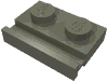 Набор LEGO Plate Special 1 x 2 with Door Rail, Темно-серый