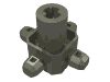Набор LEGO Znap Connector 3 x 3 - 4 way A (Axial), Темно-серый