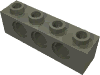 Набор LEGO Technic Brick 1 x 4 [3 Holes], Темно-серый