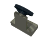 Набор LEGO Vehicle Steering Stand 1 x 2 with Black Steering Wheel, Темно-серый