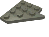 Набор LEGO Wedge Plate 4 x 4 Wing Left, Темно-серый