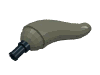 Набор LEGO Animal Dinosaur Neck/Tail S Curve with Pin, Темно-серый