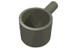 Набор LEGO Minifig Saucepan, Темно-серый