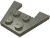 Набор LEGO Wedge Plate 3 x 4 without Stud Notches, Темно-серый