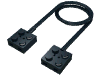 Набор LEGO Electric, Train Track Contacts with Wire and 2 x 2 x 2/3 Brick, Темно-серый