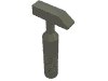 Набор LEGO Minifig Tool Small Hammer - 6-Rib Handle, Темно-серый