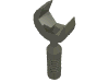Набор LEGO Minifig Tool Open Ended Wrench - 6-Rib Handle, Темно-серый