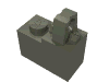 Набор LEGO Hinge Brick 1 x 2 Locking with Single Finger On Top, Темно-серый