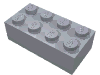 Набор LEGO Brick 2 x 4, Серебристый металлик