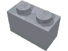 Набор LEGO Brick 1 x 2, Серебристый металлик