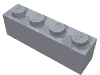 Набор LEGO Brick 1 x 4, Серебристый металлик