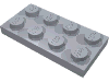 Набор LEGO Plate 2 x 4, Серебристый металлик