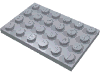 Набор LEGO Plate 4 x 6, Серебристый металлик