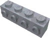 Набор LEGO Brick Special 1 x 4 with 4 Studs on One Side, Серебристый металлик