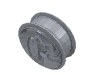 Набор LEGO Wheel 81.6 x 34 ZR Three Spoke Swirl, Серебристый металлик