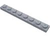 Набор LEGO Plate 1 x 8, Серебристый металлик