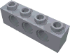 Набор LEGO Technic Brick 1 x 4 [3 Holes], Серебристый металлик