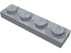 Набор LEGO Plate 1 x 4, Серебристый металлик