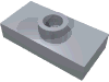 Набор LEGO Plate Special 1 x 2 with 1 Stud without Groove (Jumper), Серебристый металлик