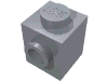 Набор LEGO Brick Special 1 x 1 with Studs on 2 Sides, Серебристый металлик
