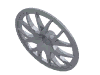 Набор LEGO Wheel Cover 7 Spoke with Axle Hole - 56mm D. [Fits 44772], Серебристый металлик