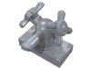 Набор LEGO Tap 1 x 2 with Dual Handles, Серебристый металлик
