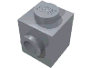 Набор LEGO Brick Special 1 x 1 with Stud on 1 Side, Серебристый металлик
