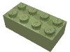 Набор LEGO Brick 2 x 4, Зеленый металлик