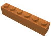 Набор LEGO Brick 1 x 6, Medium Dark Flesh