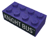 Набор LEGO Brick 2 x 4 with 'KNIGHT BUS' Print, Темно-фиолетовый