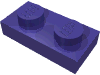 Набор LEGO Plate 1 x 2, Темно-фиолетовый