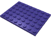 Набор LEGO Plate 6 x 8, Темно-фиолетовый