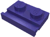 Набор LEGO Plate Special 1 x 2 with Door Rail, Темно-фиолетовый