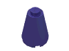 Набор LEGO Cone 2 x 2 x 2 [Solid Stud], Темно-фиолетовый
