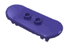 Набор LEGO Minifig Skateboard with Trolley Wheel Holders, Темно-фиолетовый