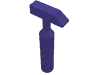 Набор LEGO Minifig Tool Small Hammer - 6-Rib Handle, Темно-фиолетовый