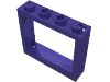 Набор LEGO Window 1 x 4 x 3 without Shutter Tabs, Темно-фиолетовый