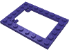 Набор LEGO Plate Special 6 x 8 Trap Door Frame Horizontal [Long Pin Holders], Темно-фиолетовый