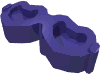 Набор LEGO Friends Accessories Glasses, Heart Shaped with Pin, Темно-фиолетовый