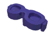 Набор LEGO Friends Accessories Glasses, Oval Shaped with Pin, Темно-фиолетовый