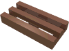 Набор LEGO Tile Special 1 x 2 Grille with Bottom Groove, Dark Flesh