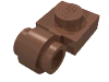 Набор LEGO Plate Special 1 x 1 with Clip Light [Thick Ring], Dark Flesh