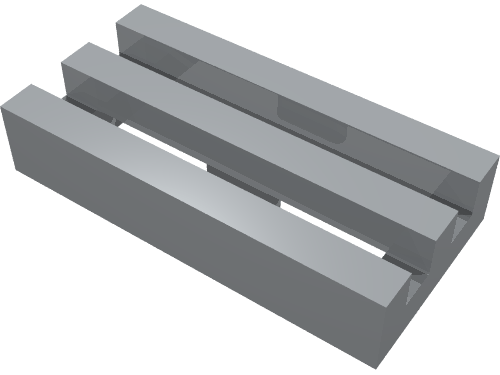 Набор LEGO Tile Special 1 x 2 Grille [Undetermined Type], Bright Light Orange