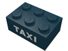 Набор LEGO Brick 2 x 3 with White 'TAXI' Sans-Serif Print, Черный