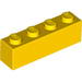 Набор LEGO Brick 1 x 4 with Truck Headlights and Grille Print (4 Juniors), Желтый