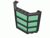 Набор LEGO Window Bay 3 x 8 x 6 with Trans-Green Glass and Police Shield Logo Print, Черный
